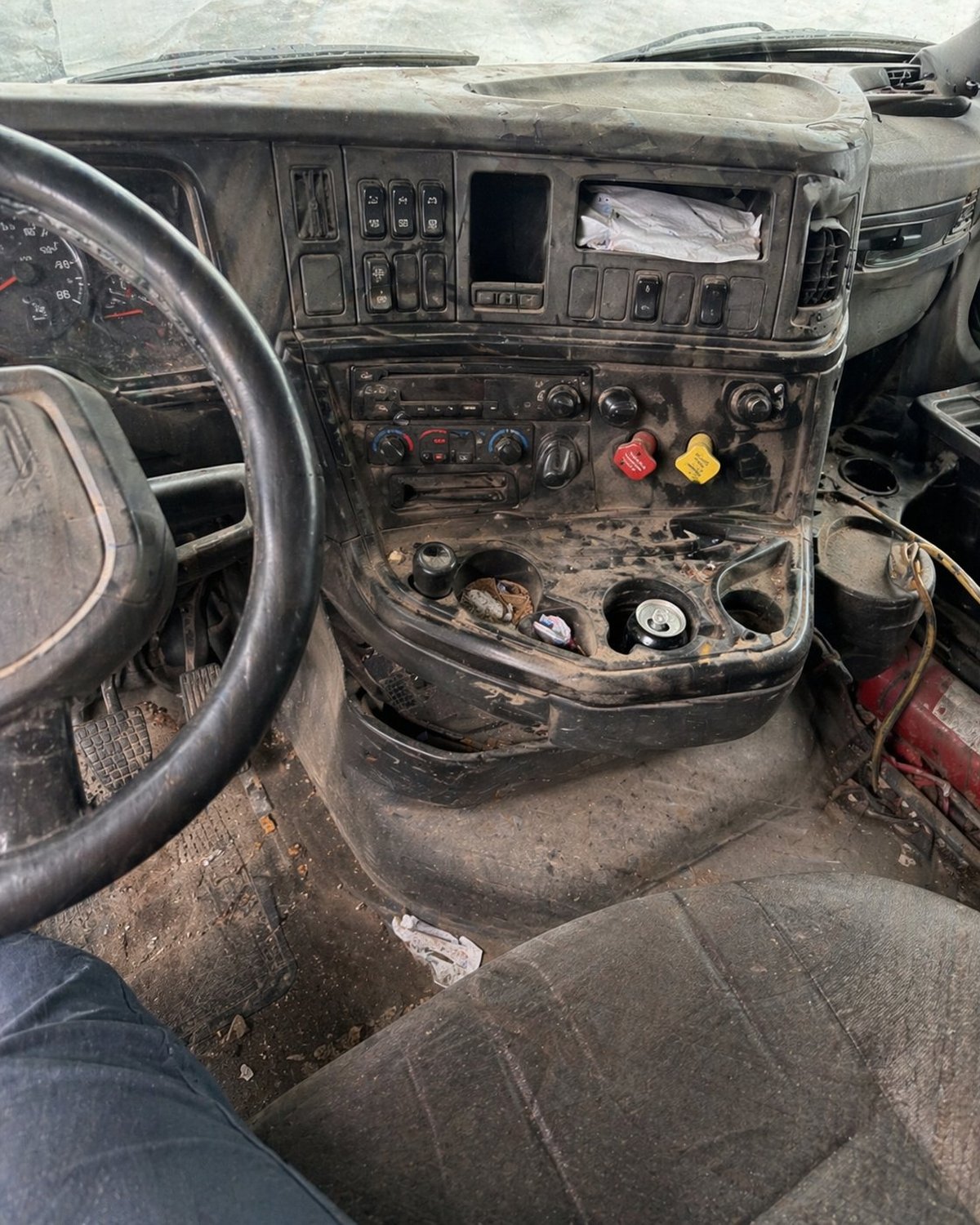 Dashboard before cleaning