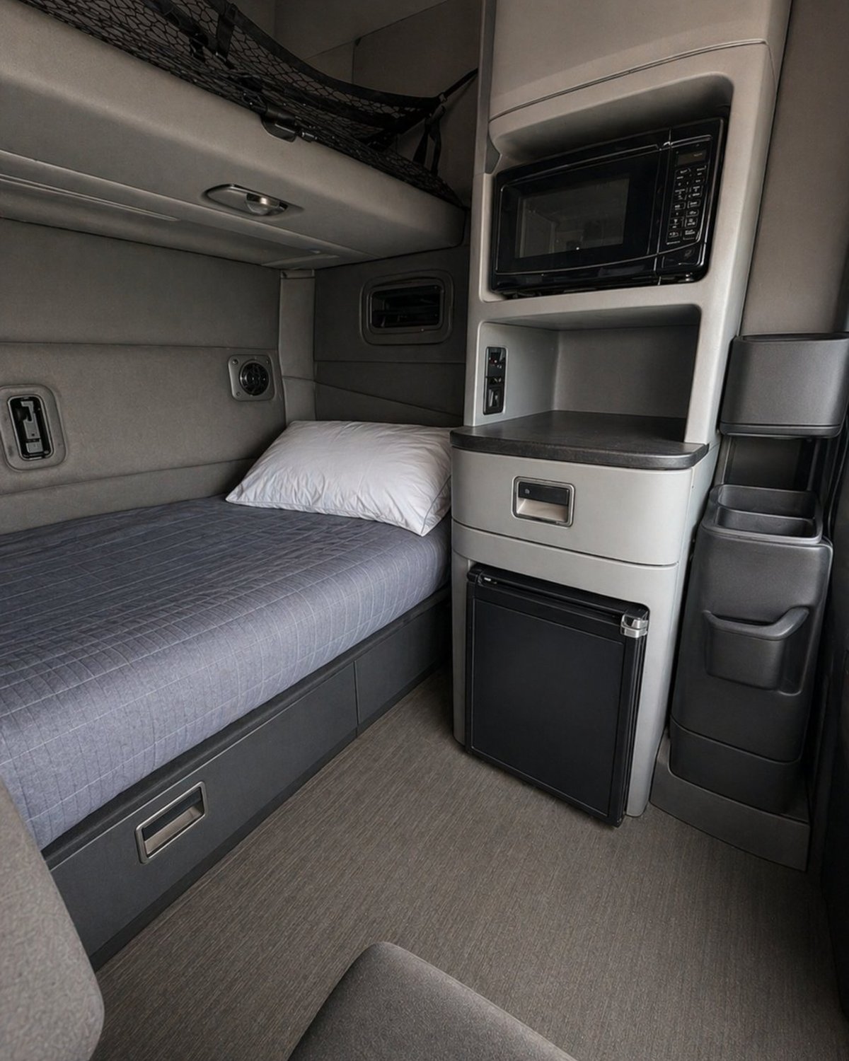 Sleeper cab after cleaning